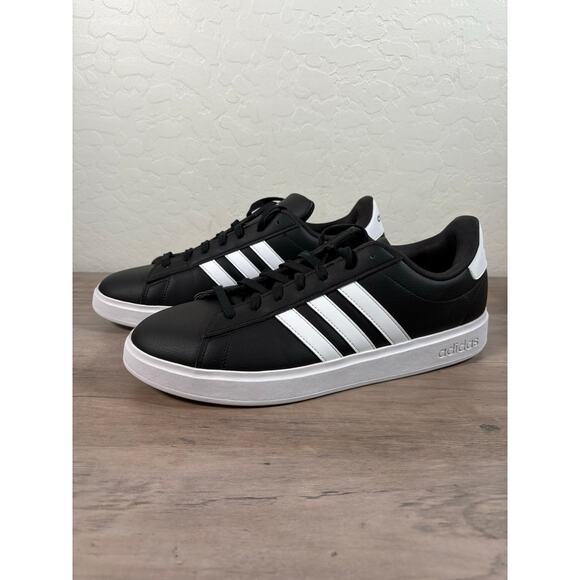 Adidas Grand Court Cloudfoam Comfort Men's Black White Sneakers Size 13- NWOB - Picture 2 of 8